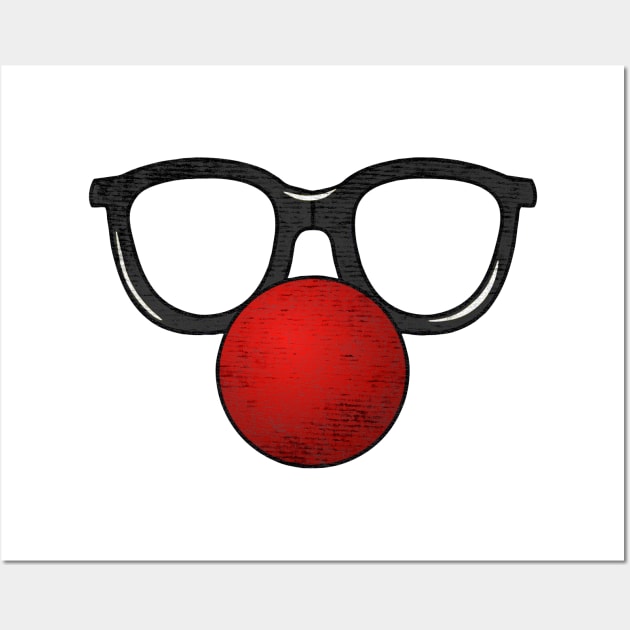 Clown nose glasses Wall Art by GoatKlan